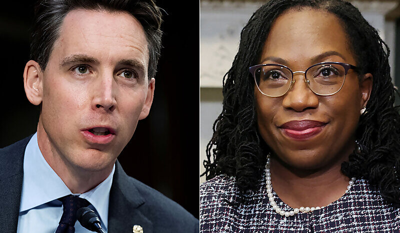 Click to enlarge josh hawley ketanji jackson scotus hearings