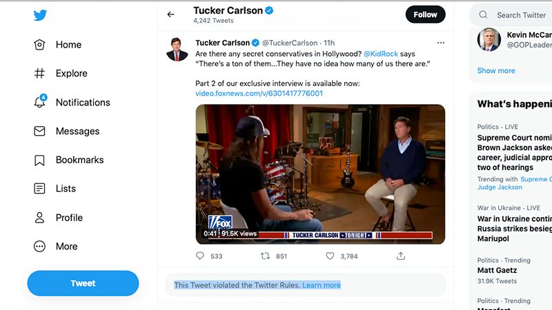 Click to enlarge tucker twitter violation