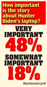 rasmussen poll biden laptop