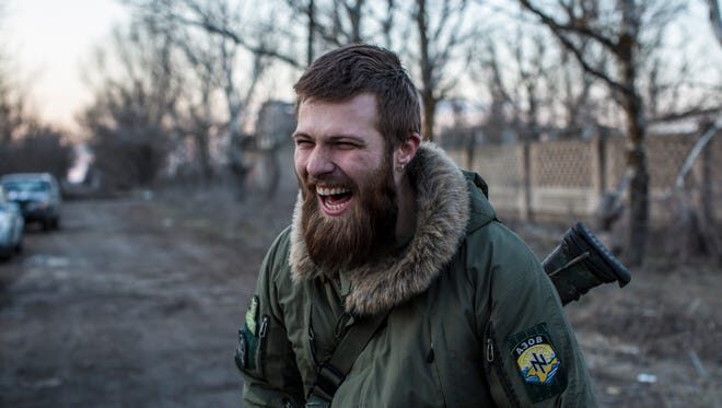 Click to enlarge Alex, a drill sergeant with the Azov Brigade