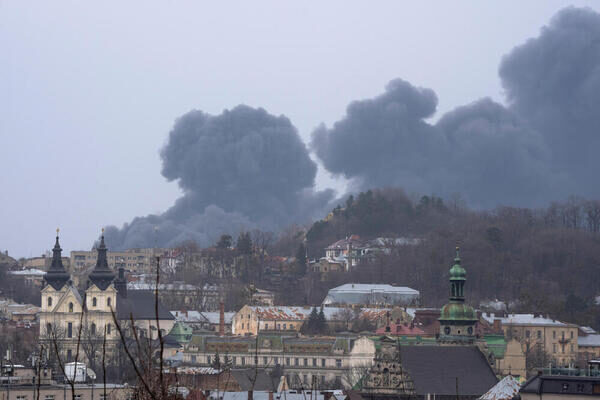 explosions in Lviv