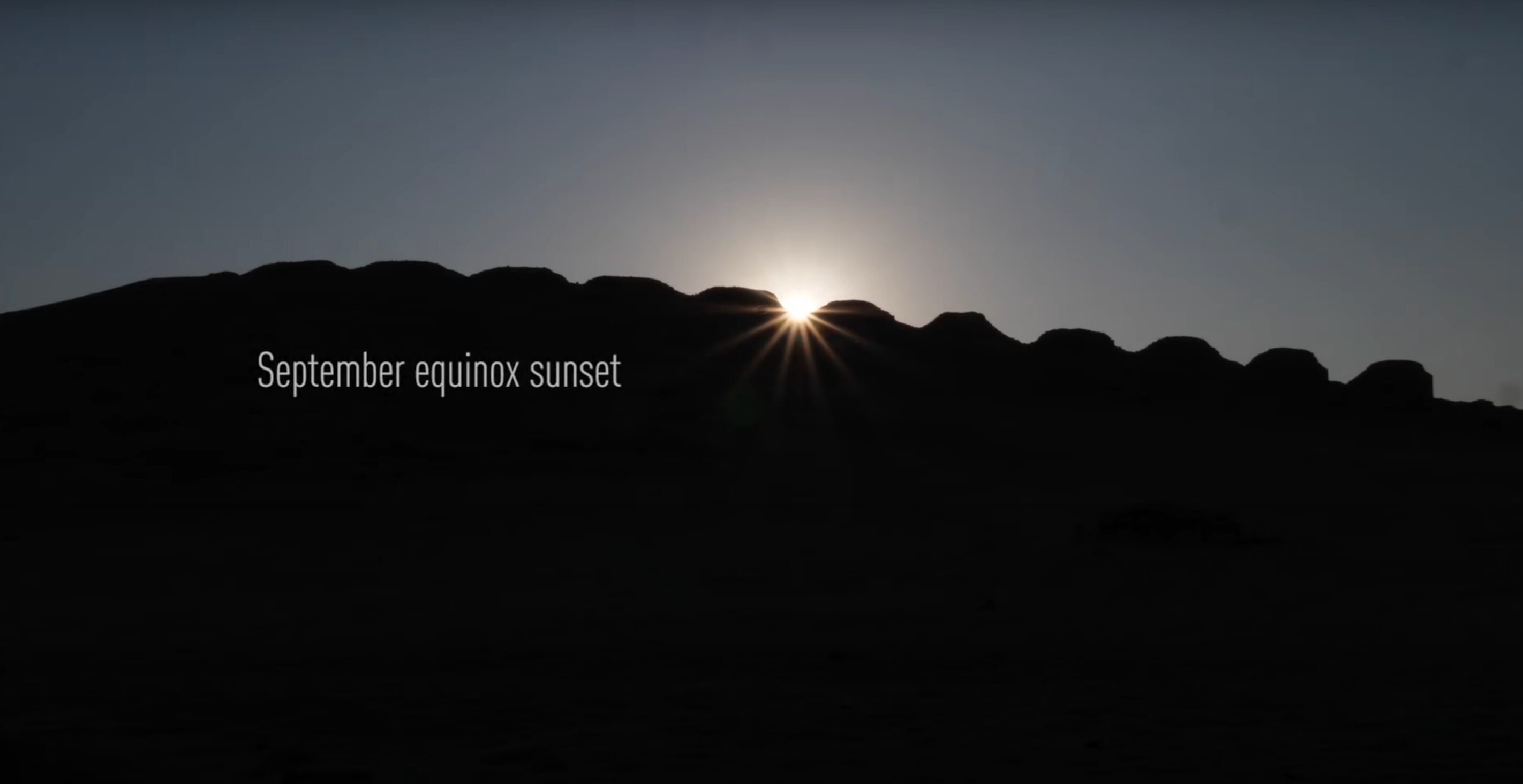 The September equinox sunset.