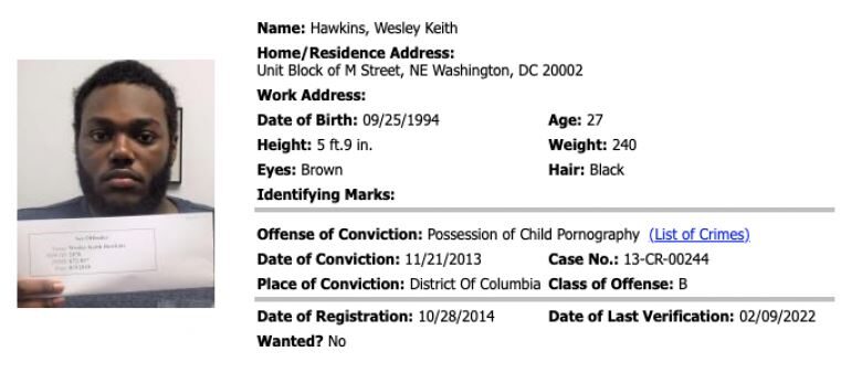 Wesley Keith Hawkins sex offender