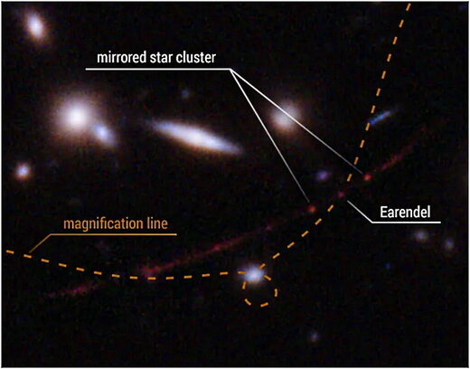 Click to enlarge hubble farthest star earendel