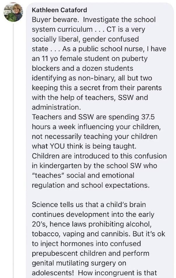 kathleen cataford FB post