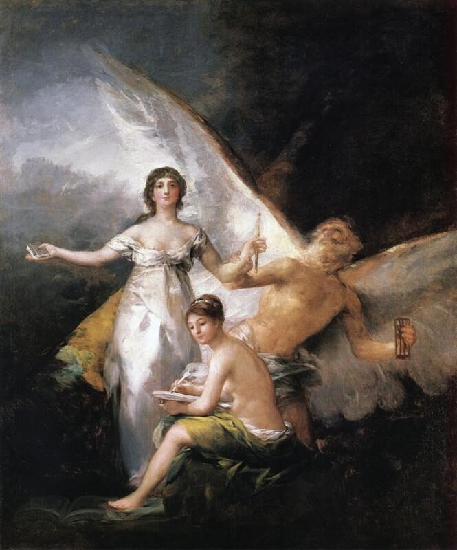 Click to enlarge goya painting truth rescued by time
