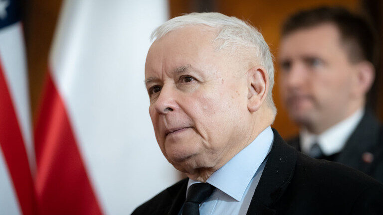 Click to enlarge Polish Deputy Prime Minister Jaroslaw Kaczynski