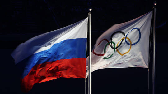 olympic and russian flag