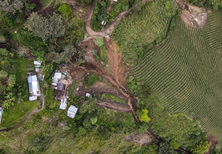 Click to enlarge Landslide in Ancuya, Nariño Department, Colombia, 02 April 2022
