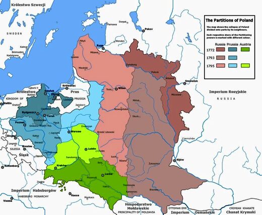 partition poland lithuania 1772 ukraine russia