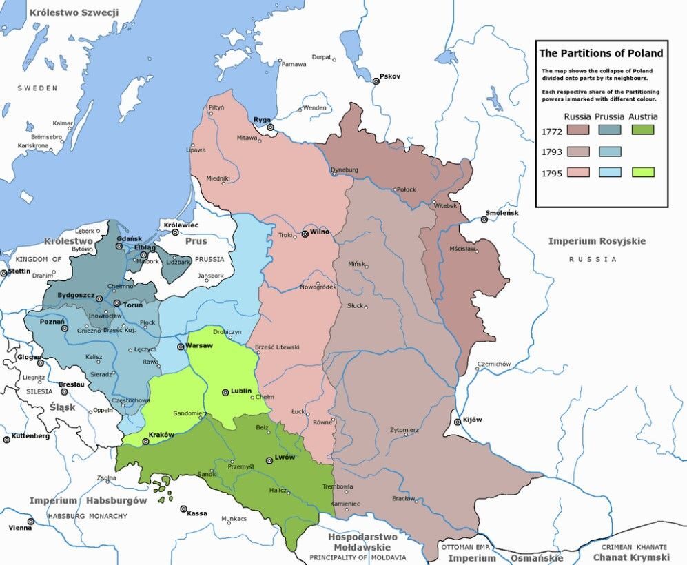 Click to enlarge partition poland lithuania 1772 ukraine russia