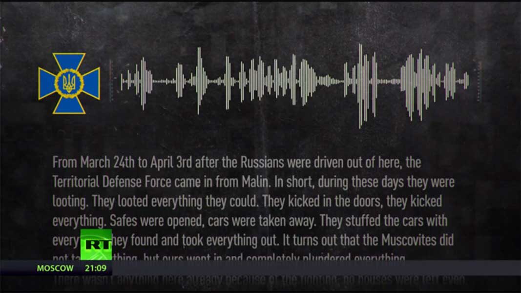 Leaded audio recordings about Bucha atrocities.