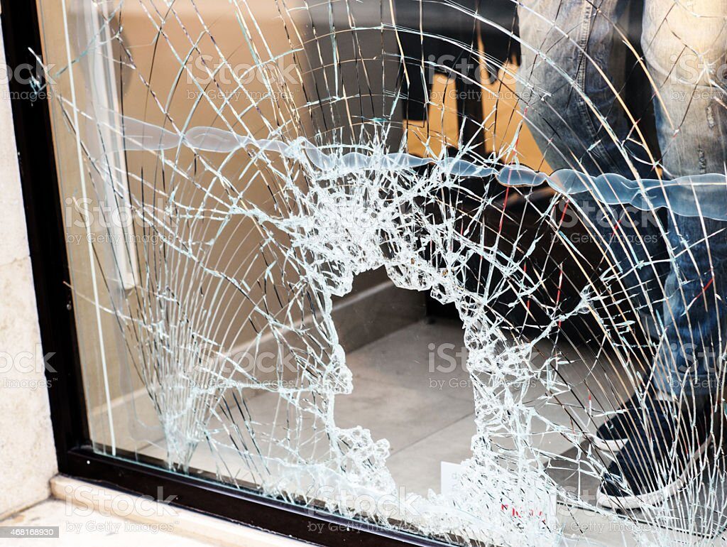 broken window glass
