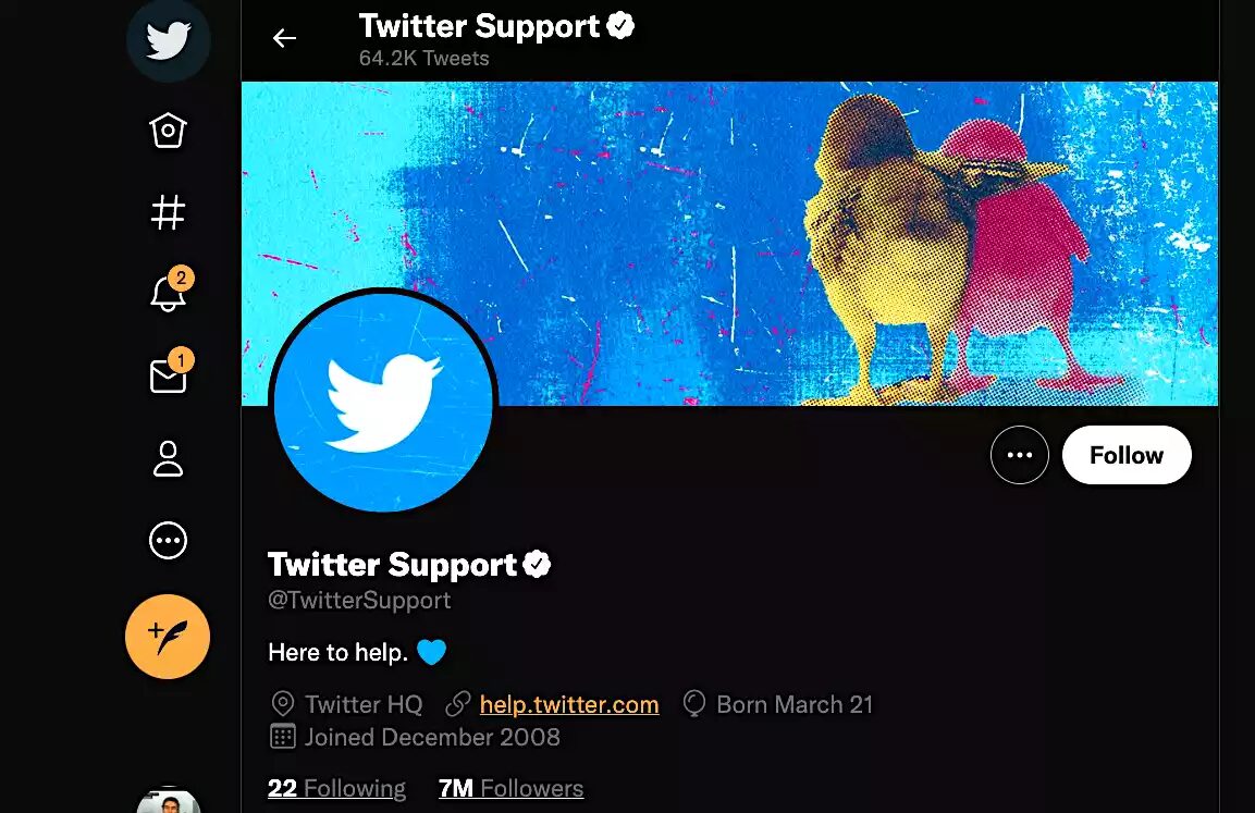 Click to enlarge twitter support