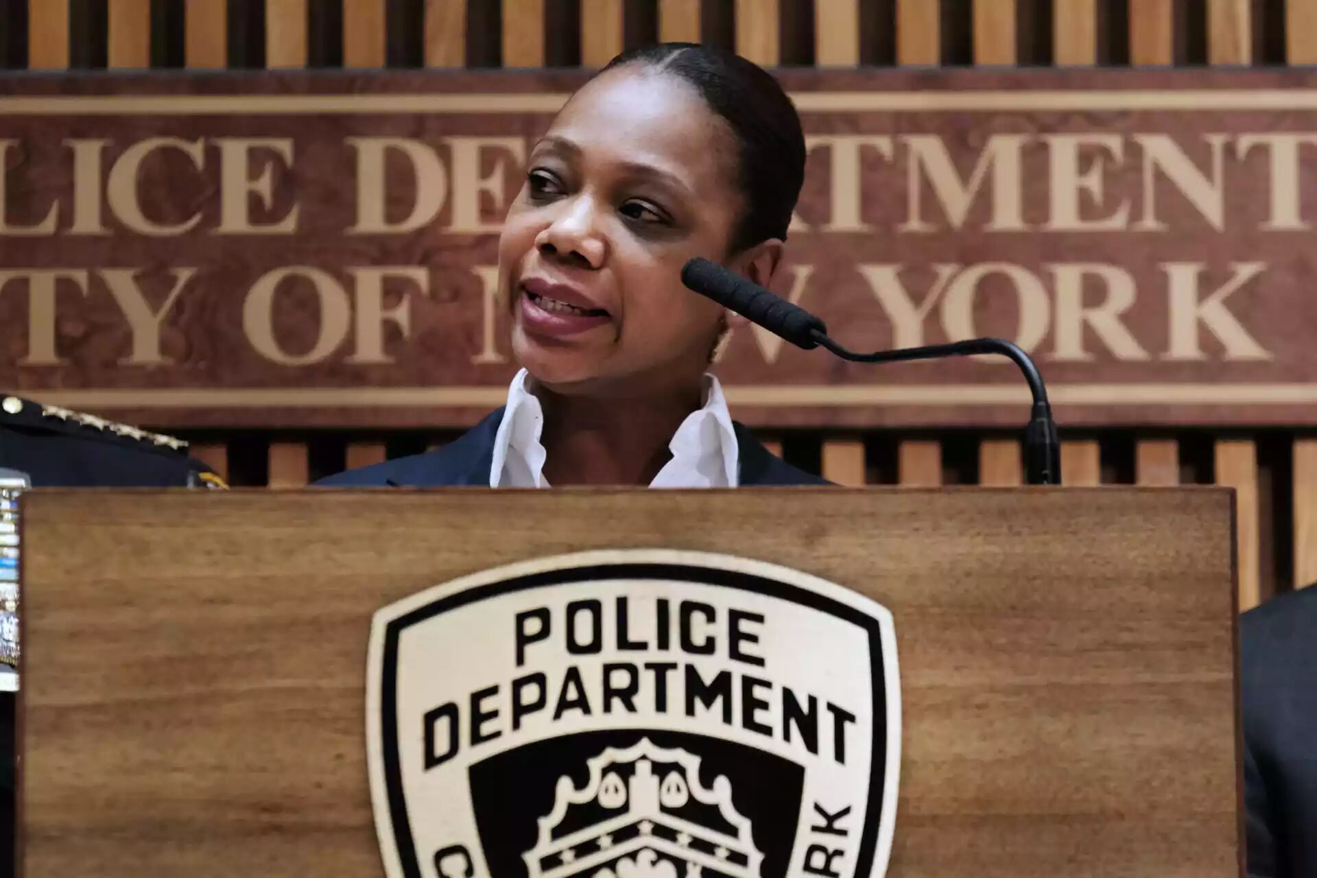 Click to enlarge NYPD Police Commissioner Keechant Sewell