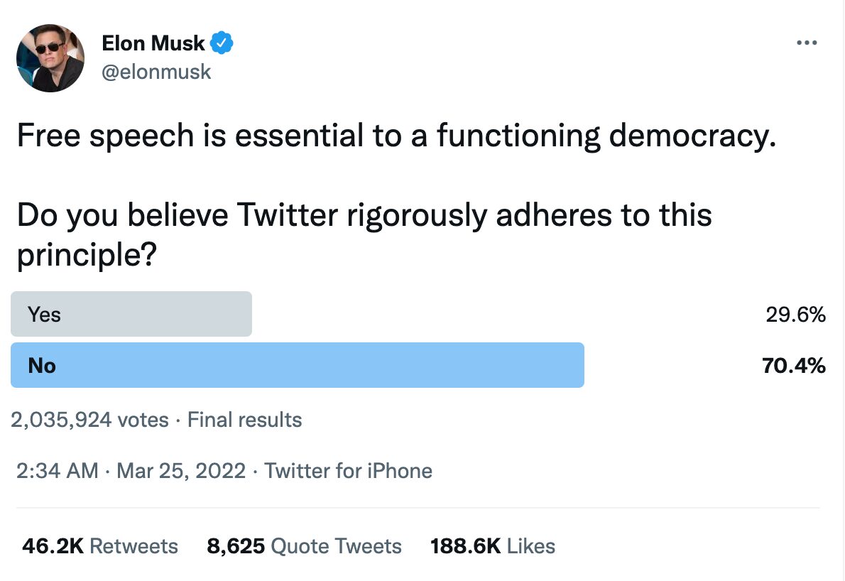 elon musk twitter poll