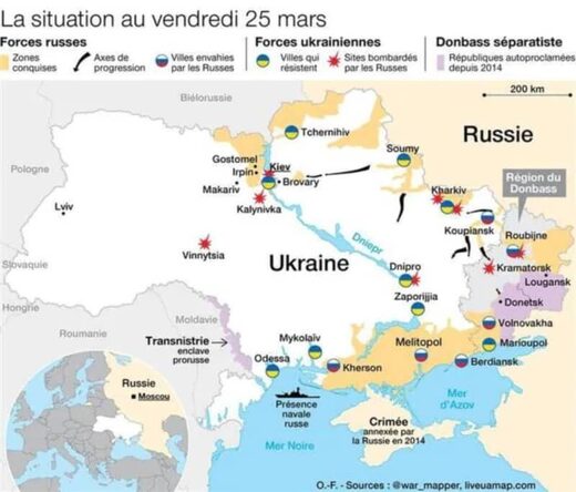 ukraine war map