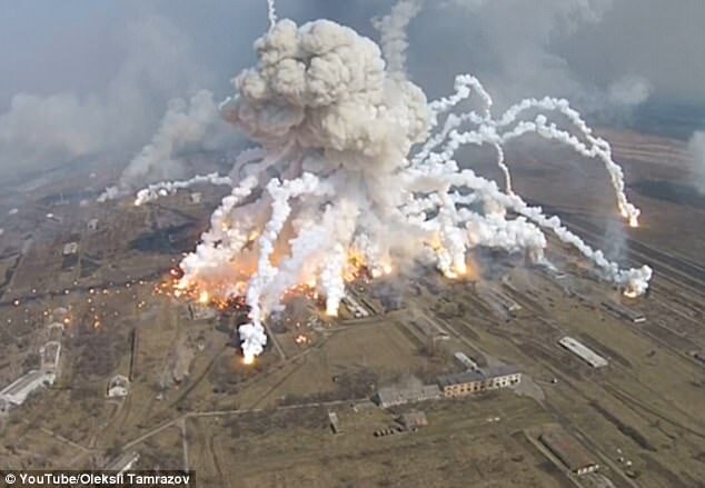 ukraine arms depot bombed destroyed