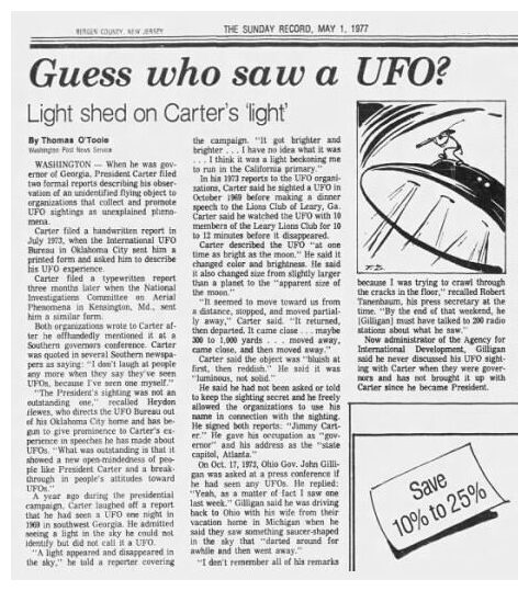 Jimmy Carter's Saw UFO