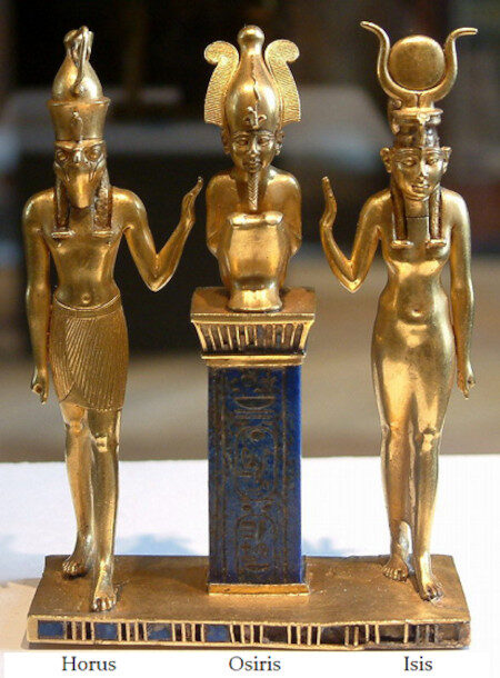 Click to enlarge Horus, Osiris & Isis