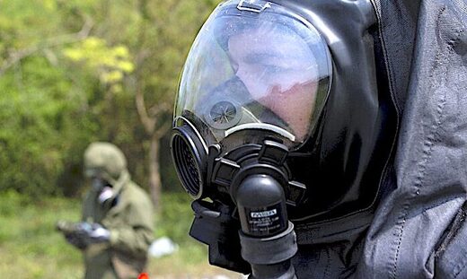 Man in hazmat
