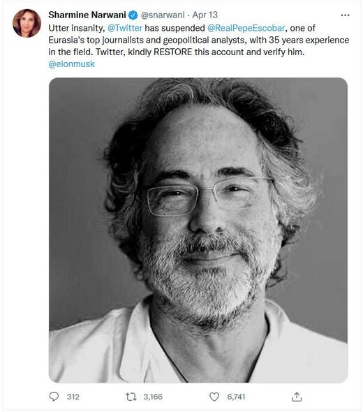 pepe escobar banned twitter