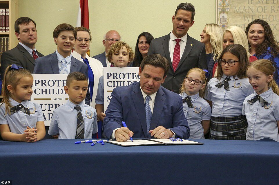 Click to enlarge desantis anti woke crt lgbt material schools bill florida