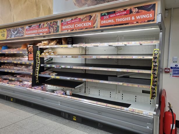 Click to enlarge Empty shelves bare