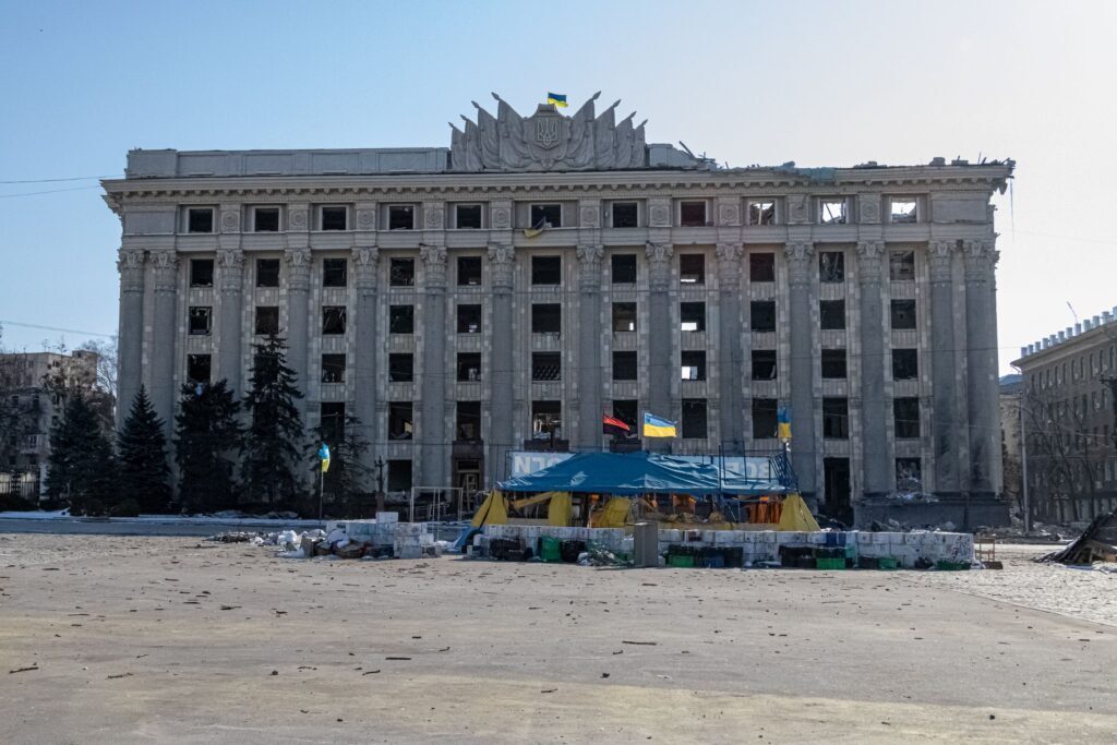 Click to enlarge Kharkiv Ukraine freedom square shelling bombed