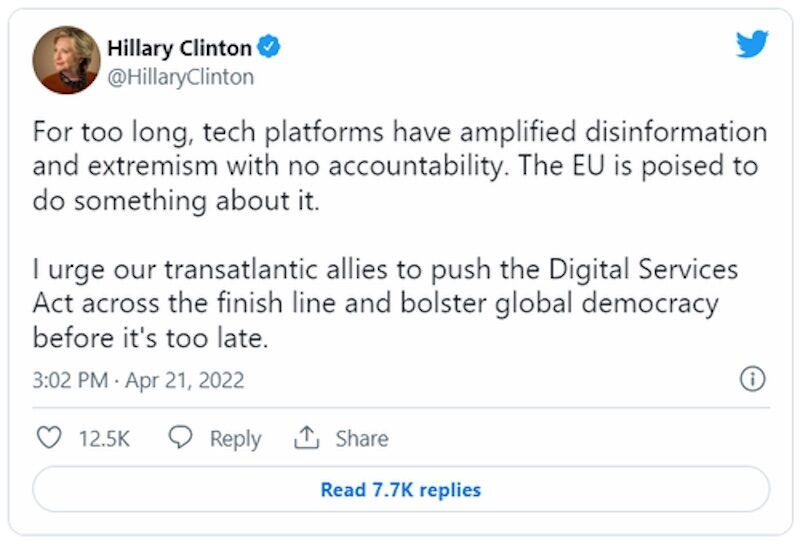 Click to enlarge Clinton joined the fray