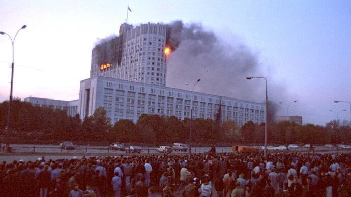 Burning of Russian parliament on Yeltsin’s order