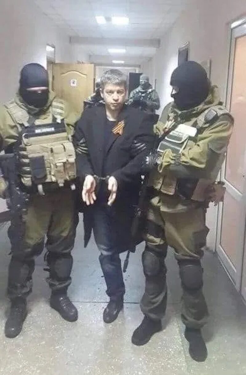 Oleg Novikov under arrest.