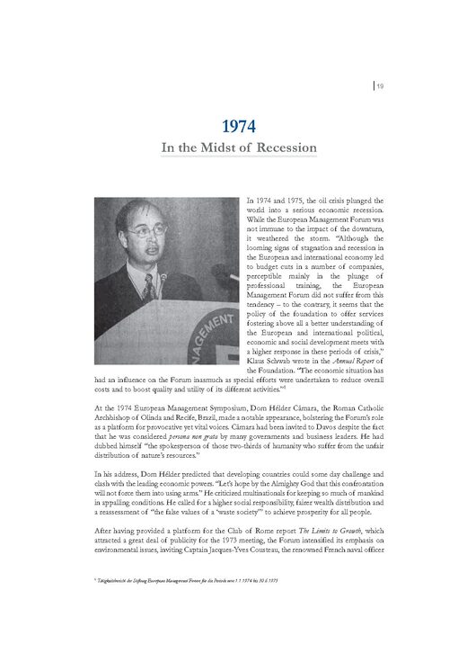 WEF First 40 Years booklet, 2010, p.19