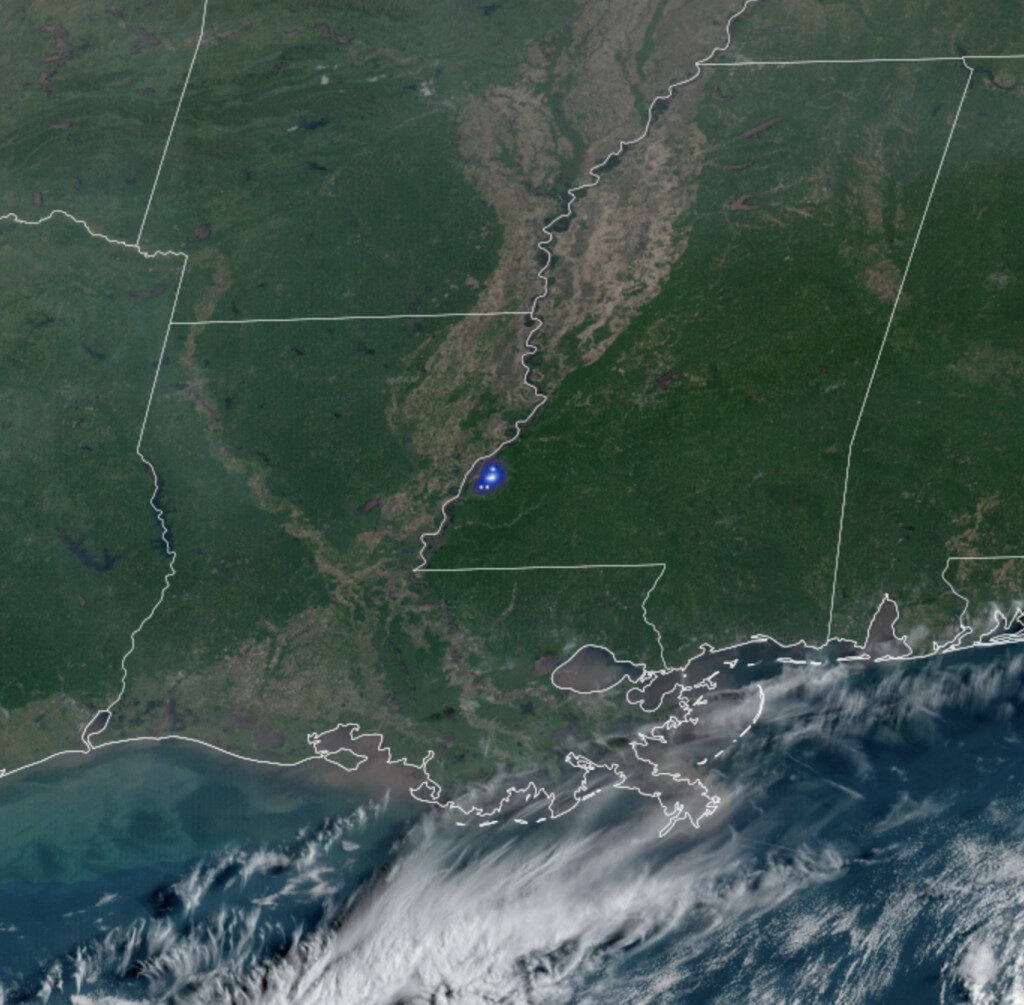Click to enlarge GLM image from the GOES 16 satellite.