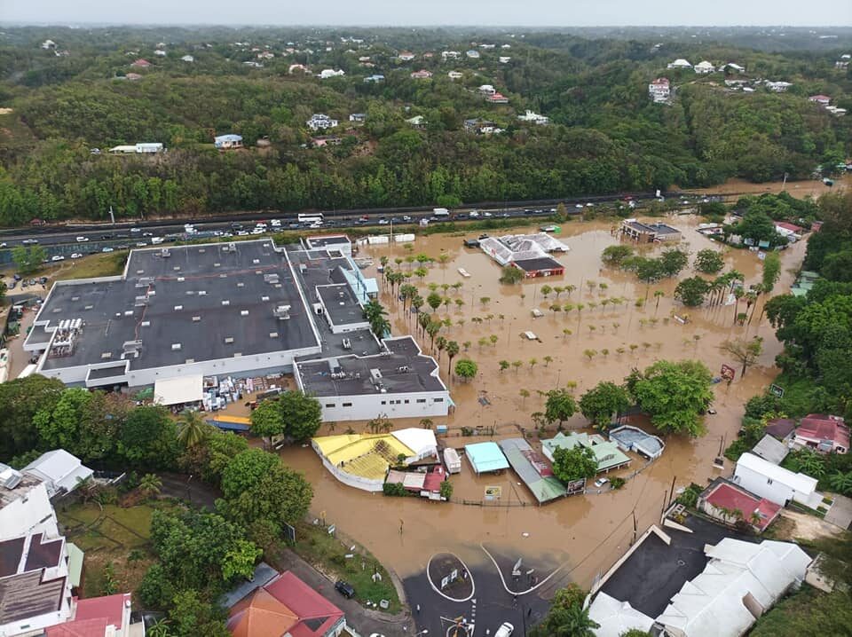 Click to enlarge Floods in Guadeloupe, April 2022