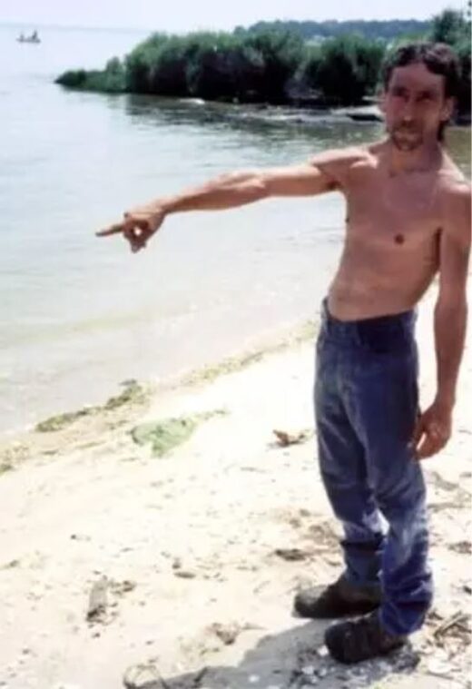 Kevin Akers points location of Colby’s canoe