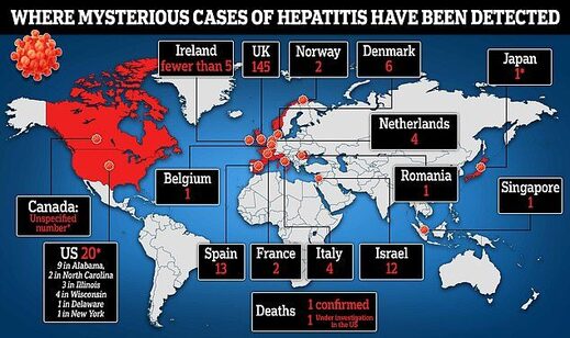 map hepatitis global outbreak