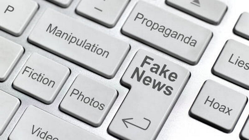 Keyboard fake news propaganda hoax