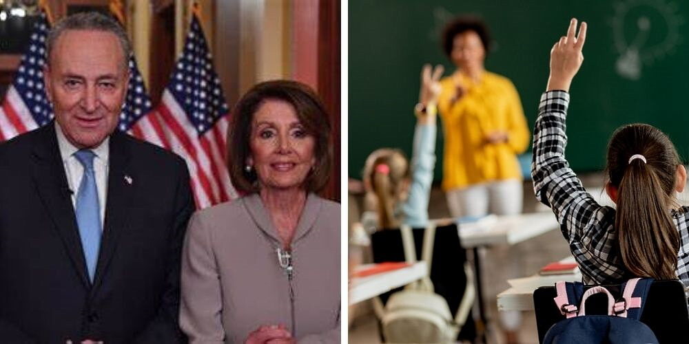 Chuck Schumer and Nancy Pelosi classroom crt