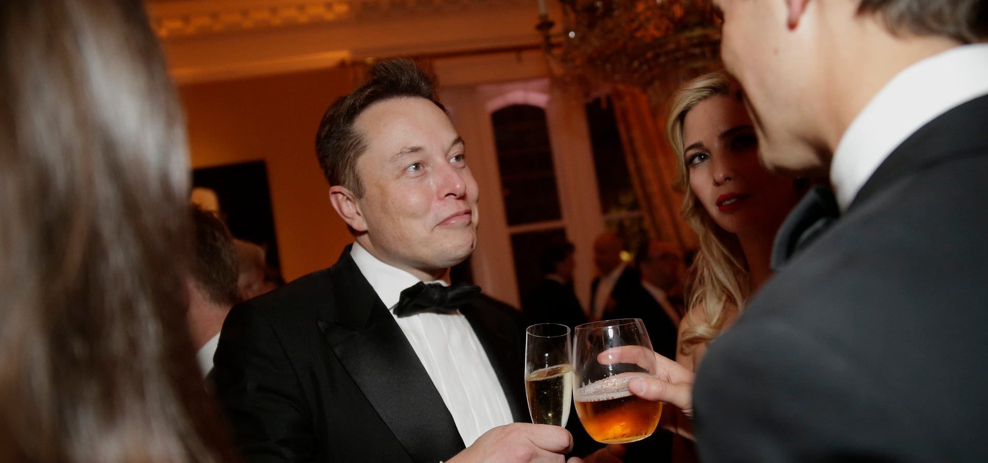 Click to enlarge Musk at Party