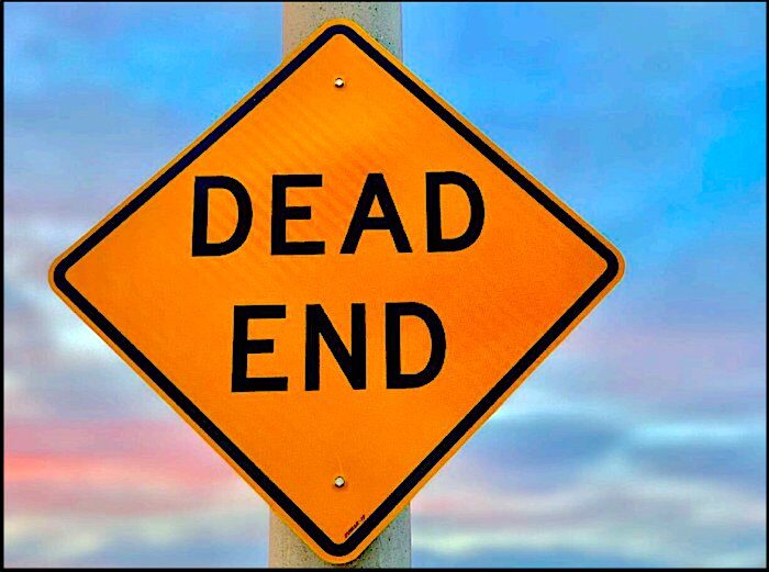 Click to enlarge dead end sign
