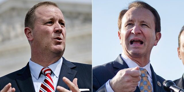 Click to enlarge Louisiana Attorney General Jeff Landry Missouri Attorney General Eric Schmitt lawsuit biden collusion