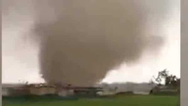 Click to enlarge The tornado started from the banks of the Brahmaputra river, which flows close to Rowmari village, and remained restricted to a small area