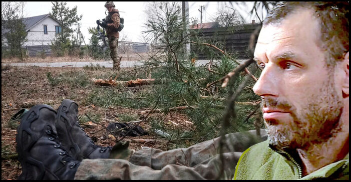 Click to enlarge Baranyuk and dead soldier