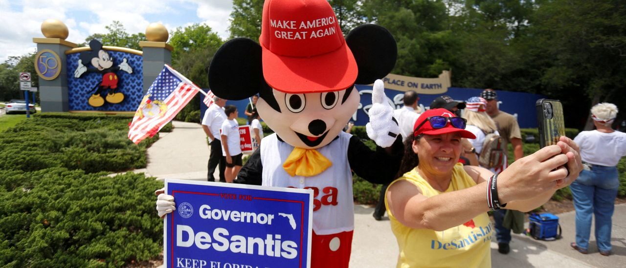 Click to enlarge disney desantis protest
