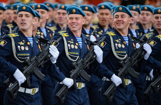 marching columns represented all branches of Russia’s armed forces