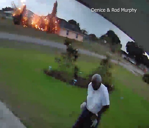 Rod Murphy, of Sebring, experienced the scare of his life when a bolt of lighting set his neighbor's backyard ablaze