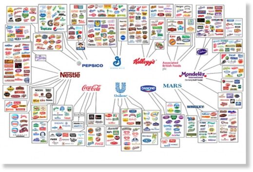 food industry is already monopolized by 10 companies