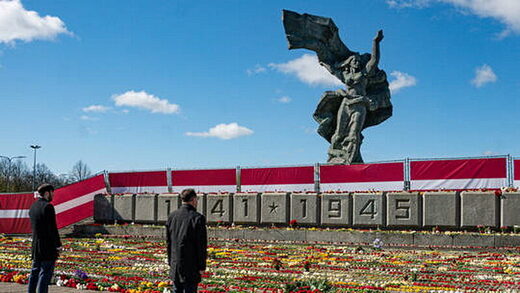 victory day flowers memorial riga latvia russia ambassador