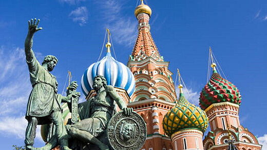 St.Basil Orthodox Cathedral and Minin & Pozharskiy Moscow